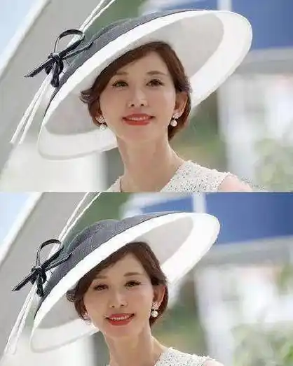 林志玲婚后首亮相,白色洋装 礼帽尽显贵妇范,44岁气色太好_女神_气质