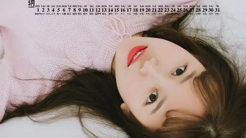 2019年5月清新甜美美女写真日历壁纸