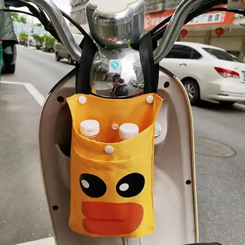 网红鸭双层加厚挂袋电动车挂物包收纳挂袋电瓶车置物袋前挂包神器电车