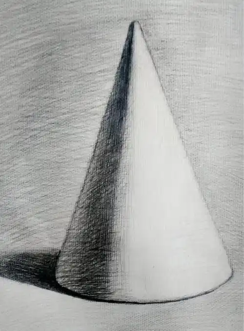 素描圆锥体的绘画步骤