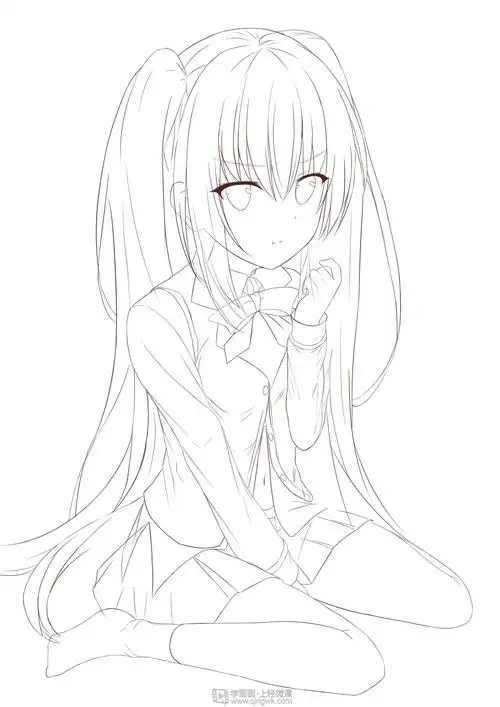 构图练习之草稿绘制动漫人物构图基础的练习