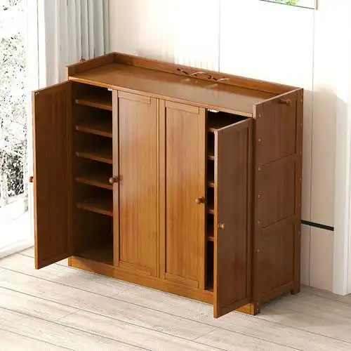 鞋柜家用门口大容量鞋架子收纳防尘简易多层经济型实木宿舍置物.