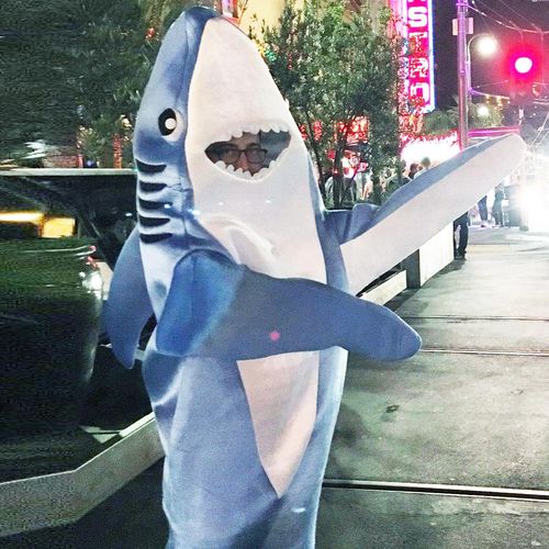 行走鲨鱼扮演服装 cosplay鲨鱼道具 成人人偶舞台表演服一件代发