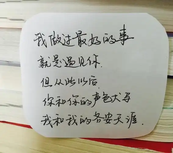 手写的暗恋#告别过去才会有新的开始.