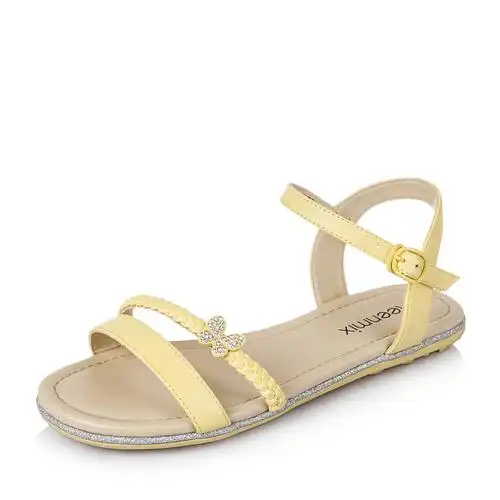 teenmix/天美意夏季专柜同款黄色蝴蝶甜美女凉鞋6xx09bl6