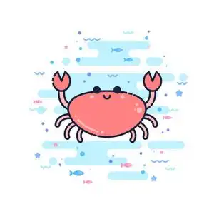 矢量可爱的卡通螃蟹为你设计的可爱螃蟹卡通可爱的机器人和小螃蟹膊