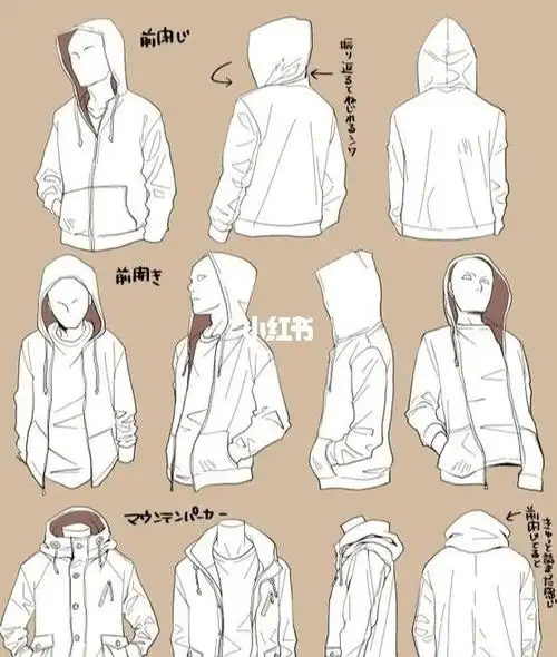 男生外套画法素材超帅男朋友诞生了