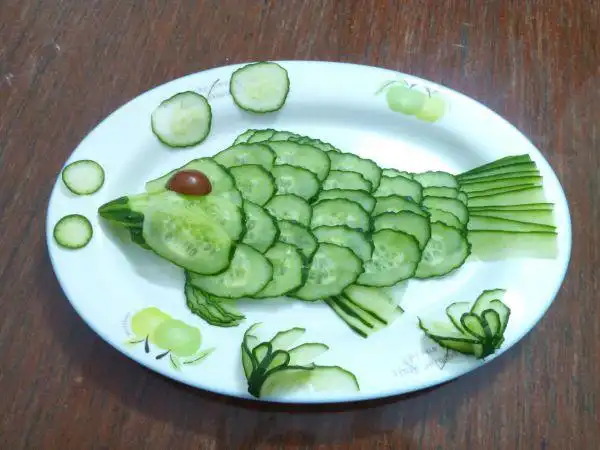 纯手工素菜之黄瓜片鱼拼盘大气(1/2)