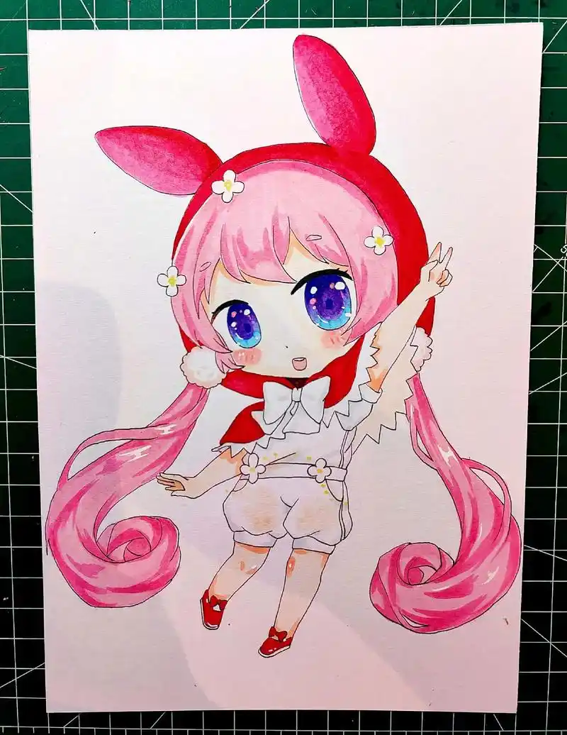 画画打卡100天第14天手绘动漫人物q版#动 - 抖音