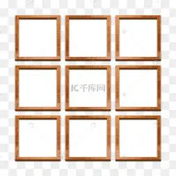 九宫格木质方框