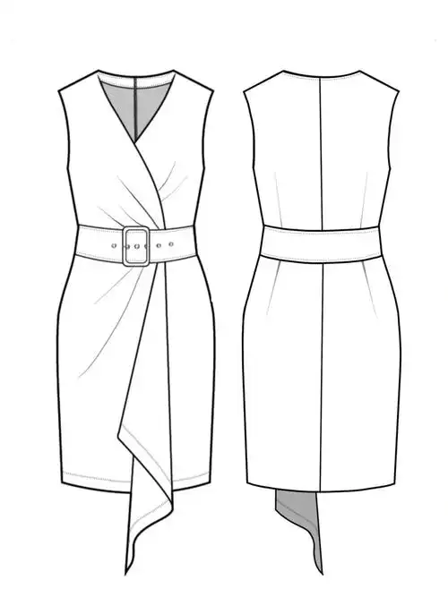 服装款式图连衣裙款式图