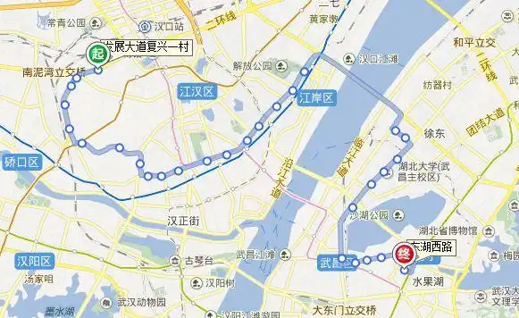 武汉市8o2公交线起点到终点站名