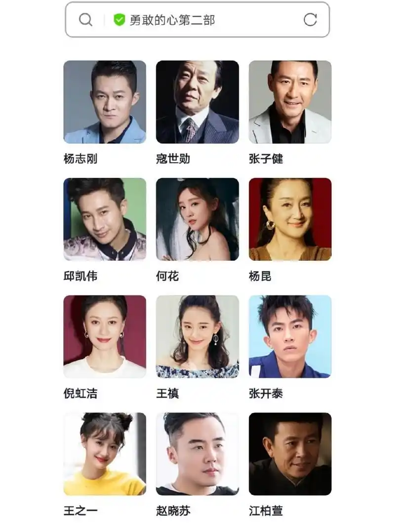电视剧勇敢的心第二部演员表
