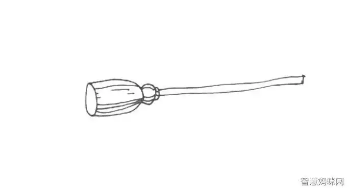 飞天扫帚可爱简笔画