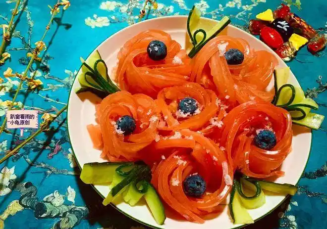 年夜菜花开富贵简单的菜品摆盘后让人眼前一亮食欲大增