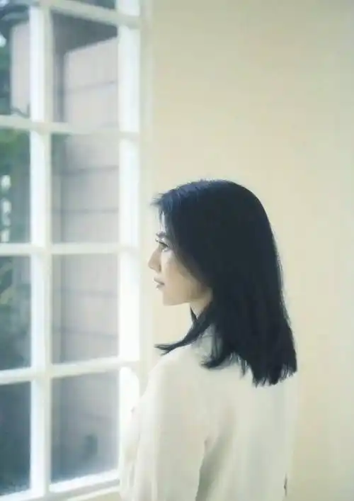 照片中的高圆圆只是一个非常简单的侧脸,但是看上去就已经是相当的