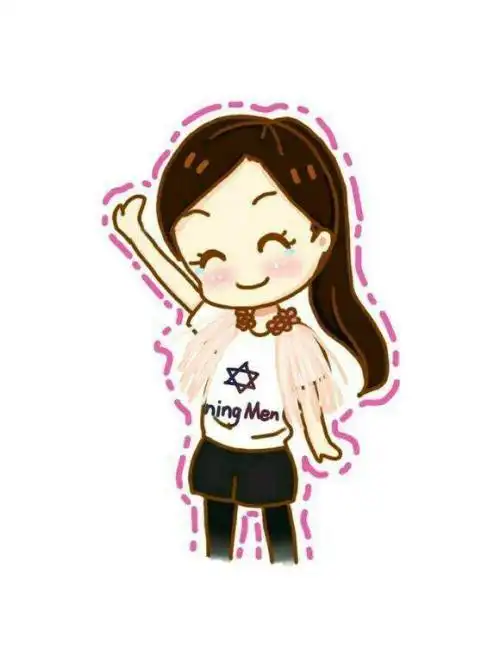 杨颖简笔画卡通跑男