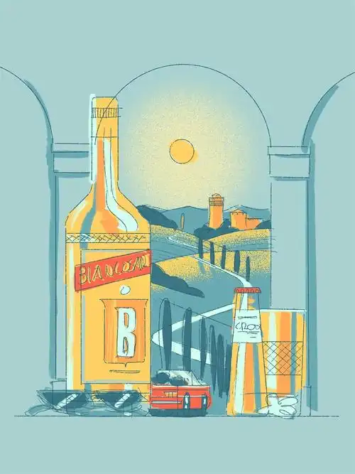 如何画出有创意的插画来看这组鸡尾酒主题作品