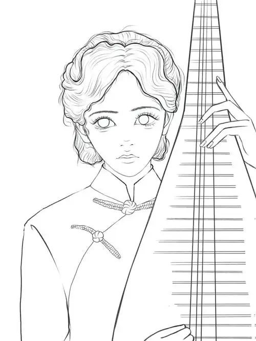 女生线稿练习程潇#插画  #线稿  #程潇  #头像  #约稿  #插画分享