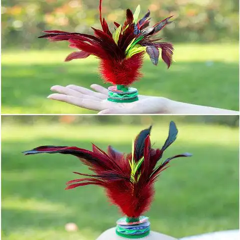 鸡毛键子耐踢毽球成人健身比赛专用儿童小学生初学者踺子踢毽子鸡毛