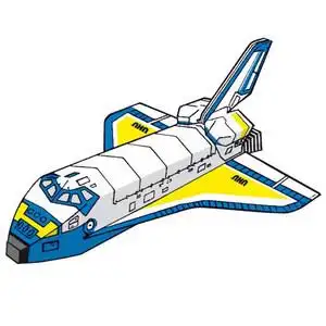 纸模制作册diy手工作业益智玩具 宇宙飞船 航天飞机 3d立体纸模型