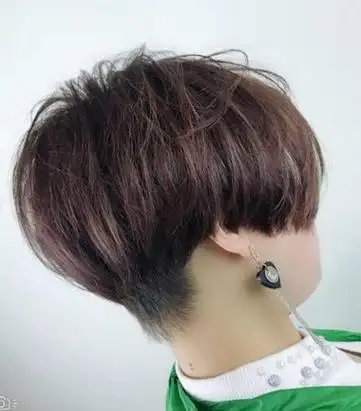 后面推上去的波波头 后面稍微剃掉的波波头_发型造型_宝妈时尚生活网