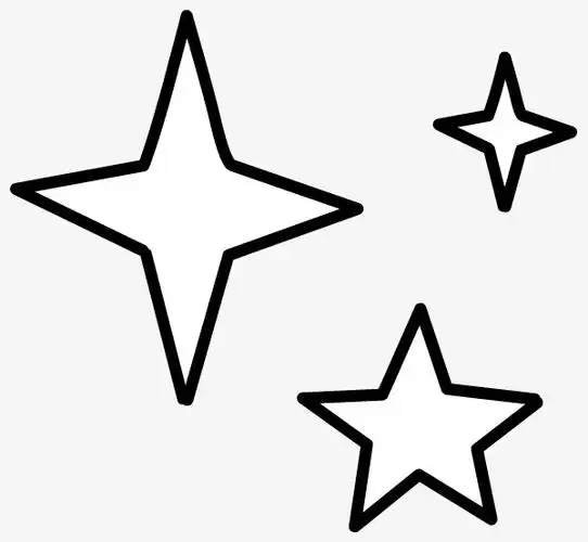 金色星星卡通手绘矢量免扣元素设计