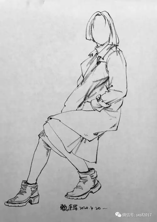 人物速写——五分钟人物速写示范(附有简单速写视频)