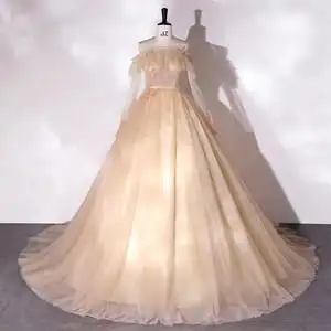 ain家 晚礼服蓬蓬裙长裙钢琴美声艺考轻纱礼服女成年礼合唱主持人