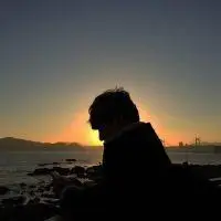 快手头像男生黄昏背影