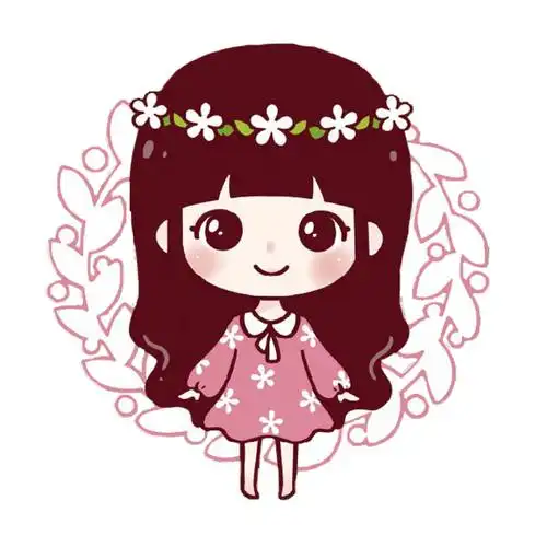 om159卡通花环小女孩人物图案儿童衣服辅料手工布贴