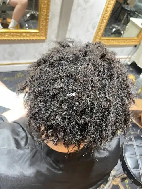 弹簧黑人烫免打理螺丝烫爆炸头