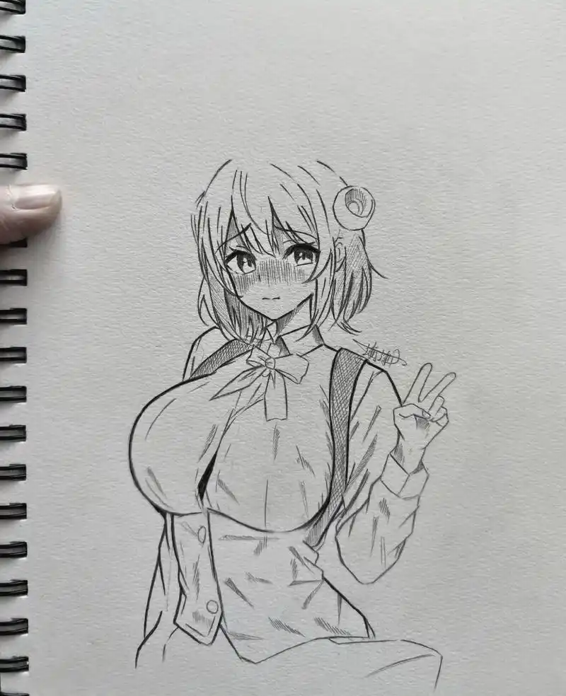 萝莉#简笔画 #铅笔稿 - 抖音