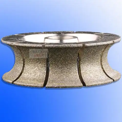 直径140大理石圆边电镀磨轮 石材磨边机磨轮 棋子边型半圆边圆边 直径