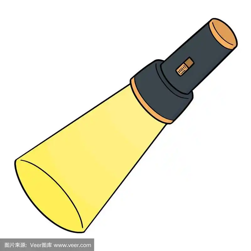 手电筒,能源,夜晚,绘画插图,电灯泡