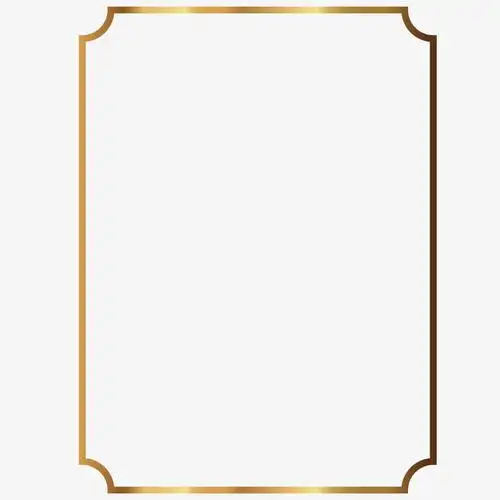 精美金色边框免抠素材免费下载_觅元素51yuansu.com