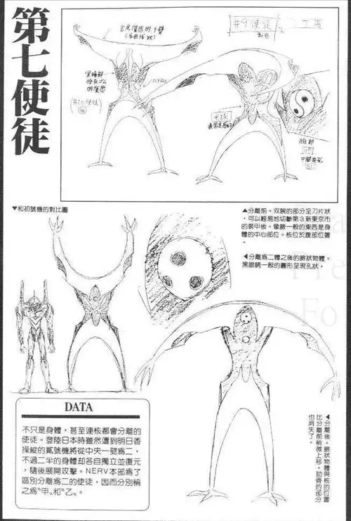 新世纪福音战士的第七使徒音乐天使具有双分体的融合体