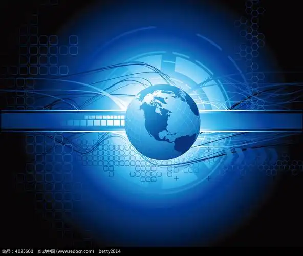 地球蓝色科技光影背景eps素材免费下载_红动中国