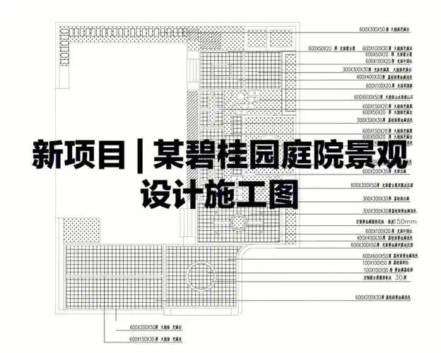 新项目某碧桂园庭院景观方案设计施工图
