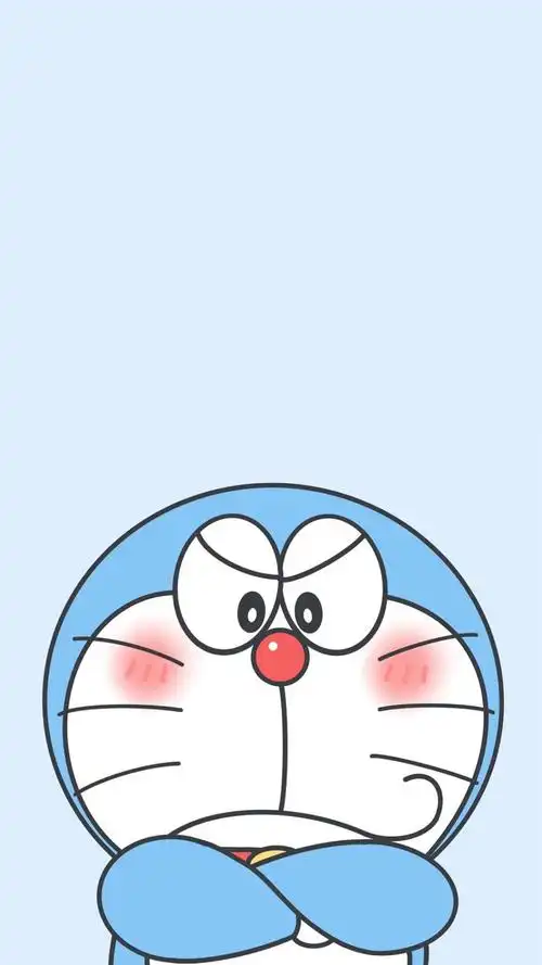 哆啦a梦可爱搞怪卡通手绘插画,高清图片,手机锁屏桌面-壁纸族