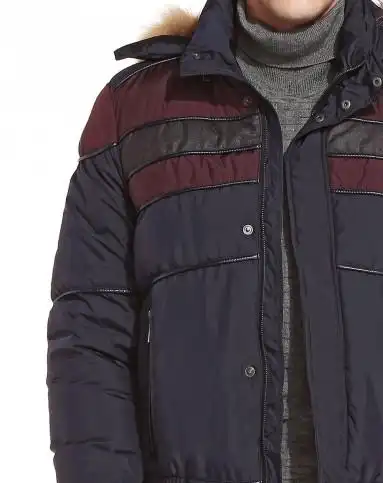 versace collection男装专场 藏青/暗紫红色保暖潮流长袖羽绒服