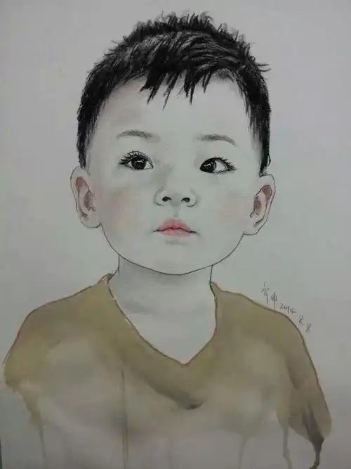 绝美儿童素描头像