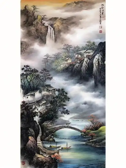 最漂亮的实景山水画