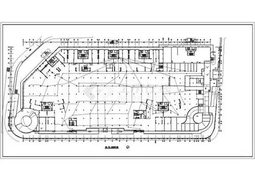 某地大型商场平面施工cad图