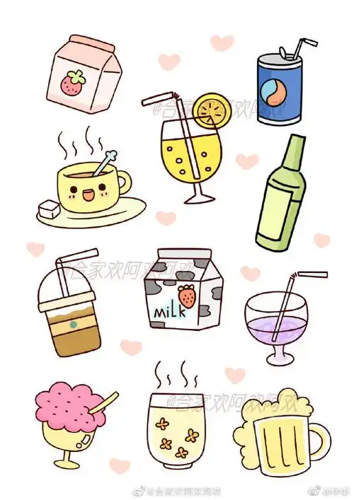 这些可爱的食物简笔画画着画着就食欲大增了问问孩子今天吃了啥