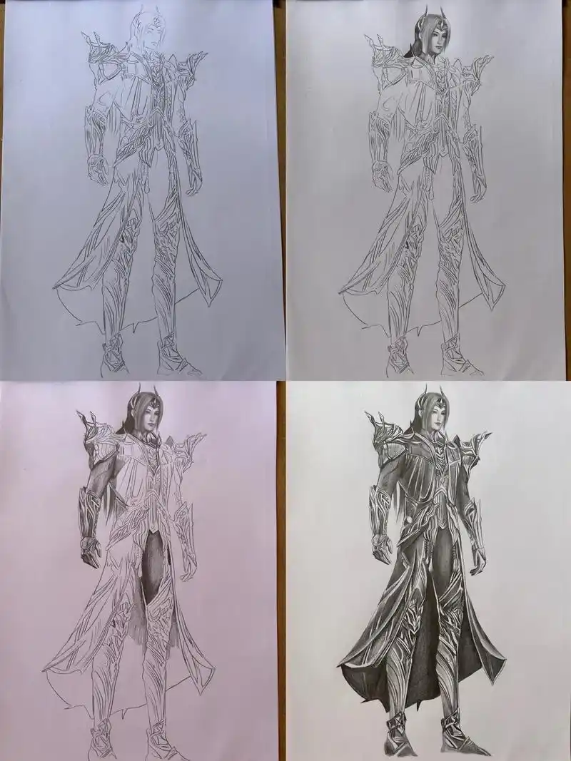 斗罗大陆唐三海神全身画77过程.画好了98#手绘 #画画 #唐 - 抖音