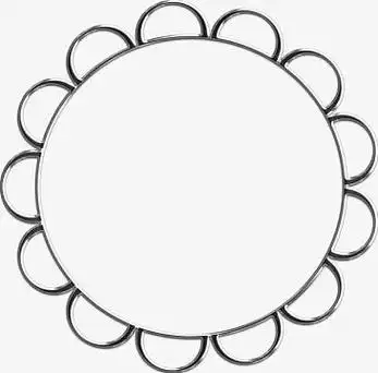 相框素描边框图案 手绘花朵