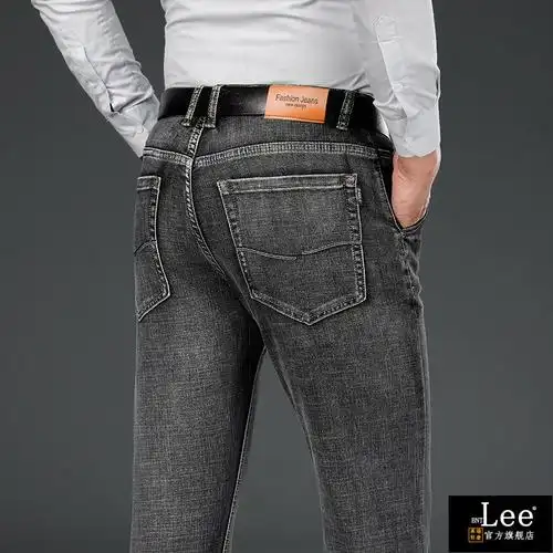 bnt lee国际名牌轻奢侈高端男装秋季厚款弹力牛仔裤男防盗拉链大码