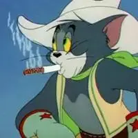 汤姆猫吸烟壁纸谁有点击鼠标右键下载