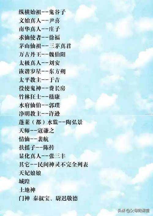 中国一共有多少神仙?都有谁?看看就知道啦